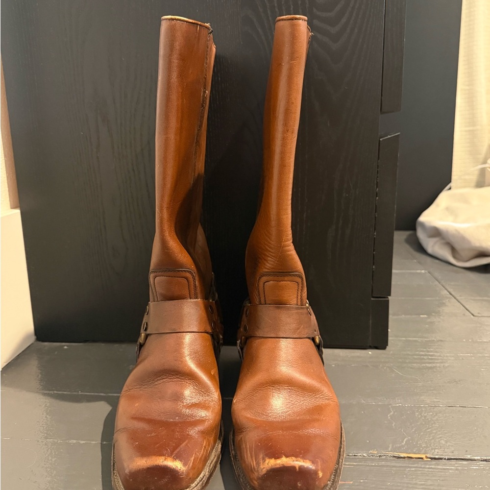 Dark Leather Frye Boots - Picture 3 of 8